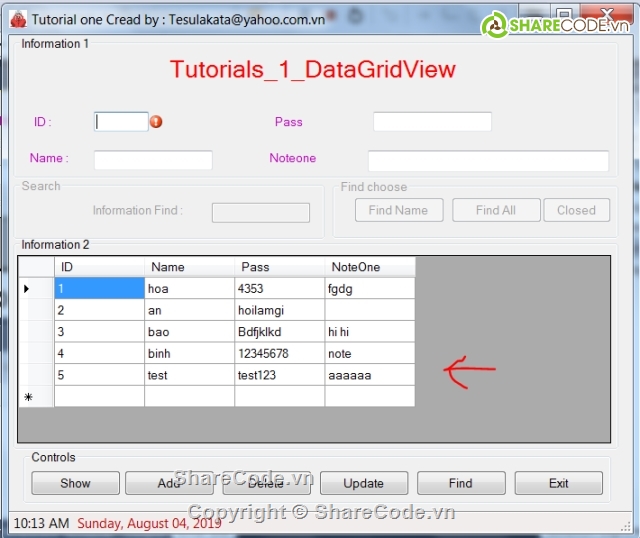 code thêm xóa sửa,Nhập thêm sửa xóa dữ liệu,DataGridView C#