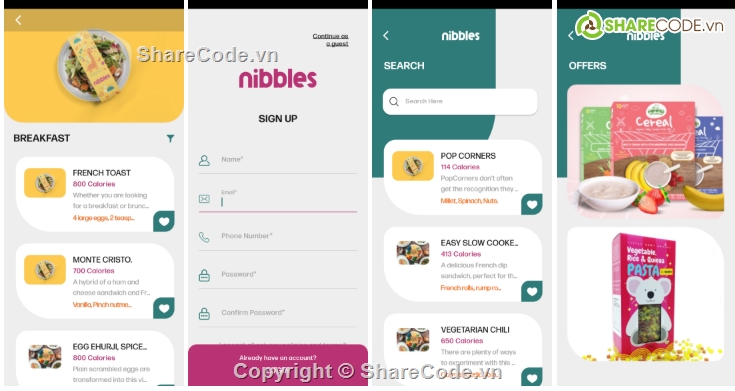 Ứng dụng,Food,Ứng dụng android