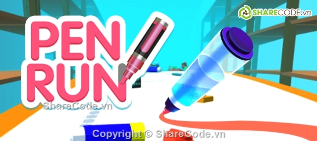 Pen Run,sharecode unity,sourse code unity,Pen Run + 30 level design,30 level design