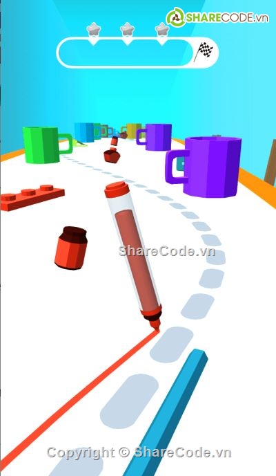 Pen Run,sharecode unity,sourse code unity,Pen Run + 30 level design,30 level design