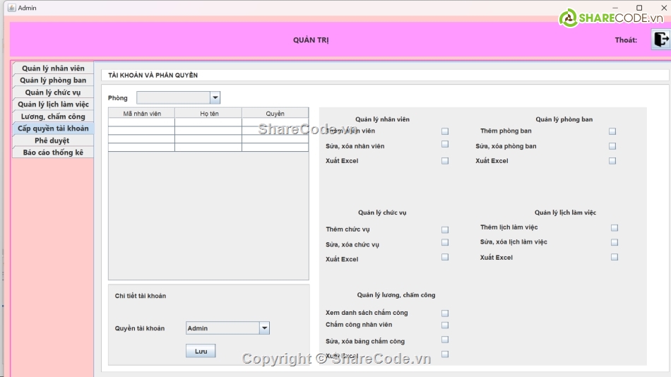 quản lý nhân sự,phầm mềm quản lý,jsp
