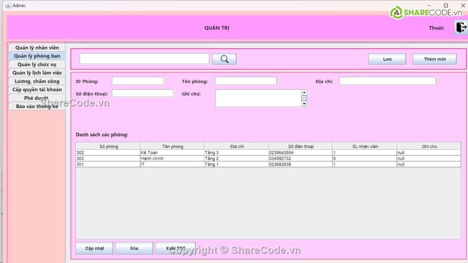 quản lý nhân sự,phầm mềm quản lý,jsp
