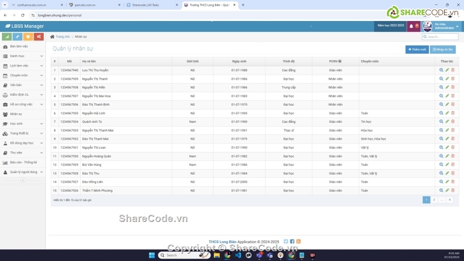 Phần mềm quản lý trường học php mysql,Quản lý trường trung học php mysql,Quản lý trường ERP php mysql,Đồ án quản lý trường học