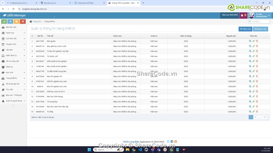 Phần mềm quản lý trường học php mysql,Quản lý trường trung học php mysql,Quản lý trường ERP php mysql,Đồ án quản lý trường học