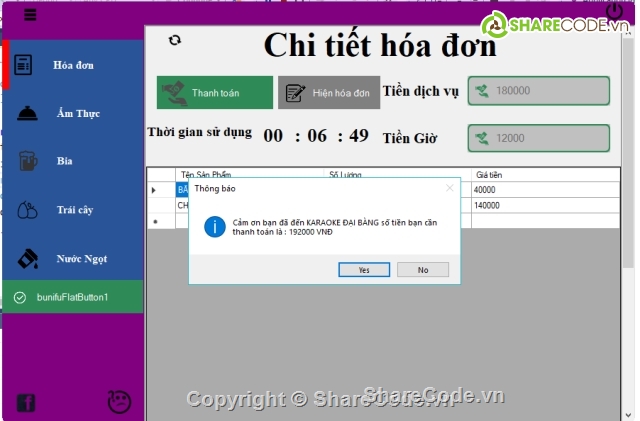 karaoke,Phần mềm karaoke,Quản lý quán hát C#,Code quản lý phòng karaoke,quản lý quán karaoke