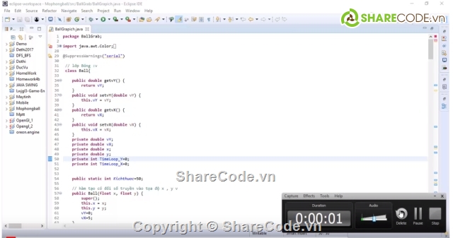 code Java,Mô phỏng bóng,mô phỏng chuyển động quả bóng  java,mô phỏng ball,java Swing