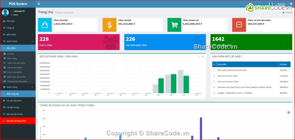 POS bán hàng,Phần mềm quản lý bán hàng,Sapo,PHP,MySql,Quản lý bán hàng