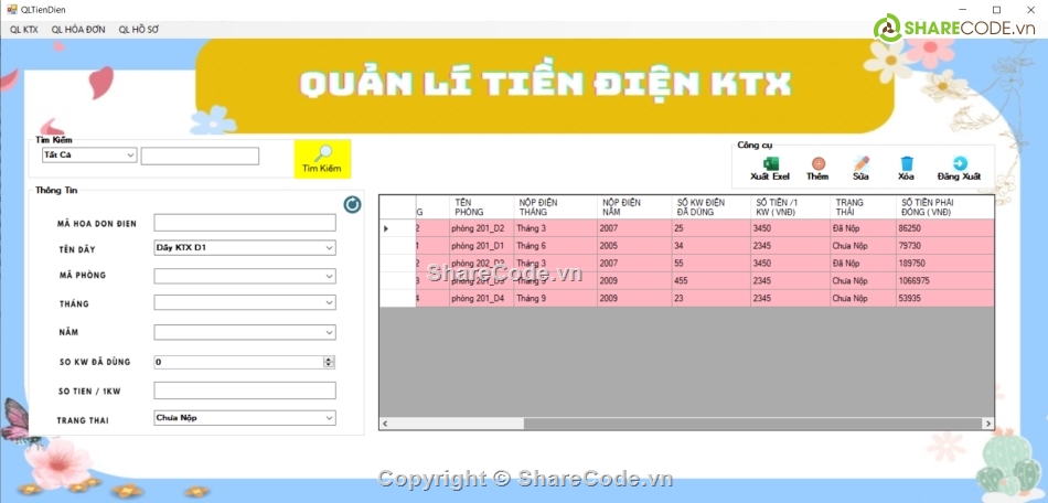 C#,winform c#,hệ thống quản lí kí túc xá winform c#,quản lí kí túc xá,phần mềm quản lí kí túc xá,kí túc xá