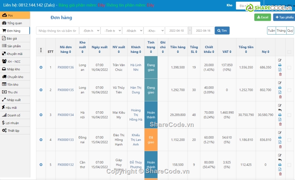 quản lý bán hàng full code,Code Phần mềm quản lý bán hàng,Code quản lý bán hàng