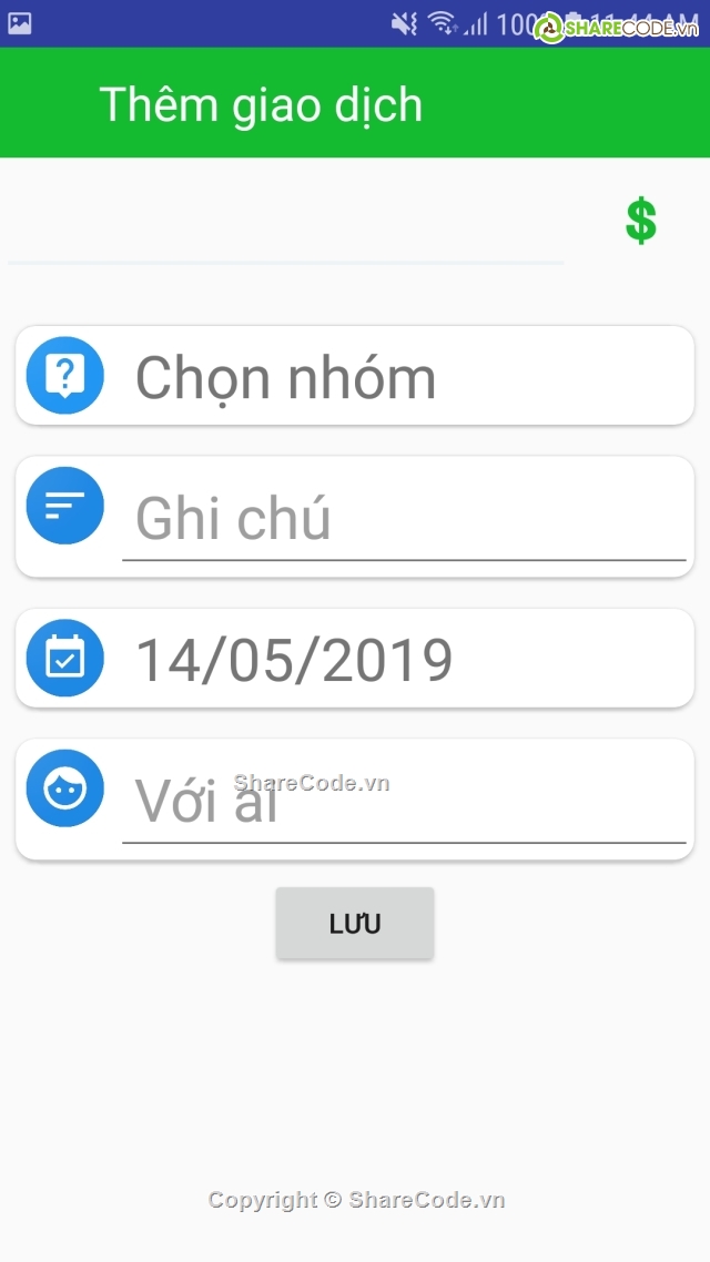 Quản Lý Chi Tiêu,trên android,giao diện cực đẹp,quản lý công việc,quản lý cá nhân,phần mền quản lý