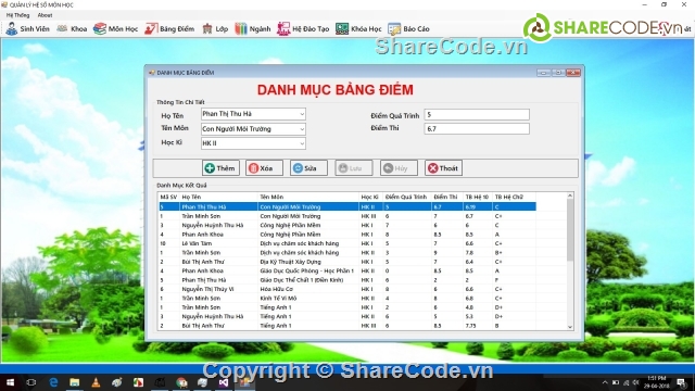 winformc#,quản lý điểm,phần mềm quản lý môn học,quản lý sinh viên,quản lý hệ số môn học