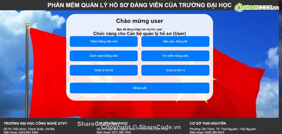 web php,web quản lý,báo cáo,php mysql,quản lý hồ sơ Đảng viên