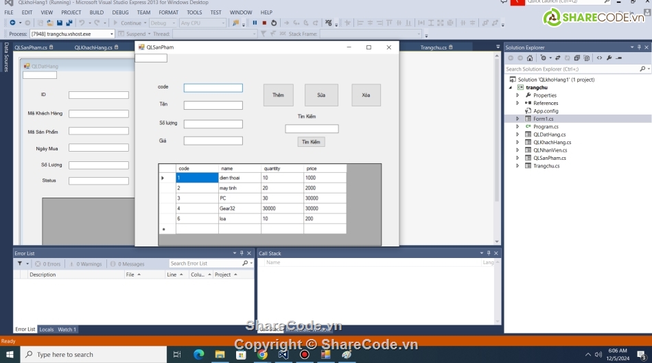 winform C#,Phần mềm quản lý C#,ql kho,C#,quản lý kho winform,winform