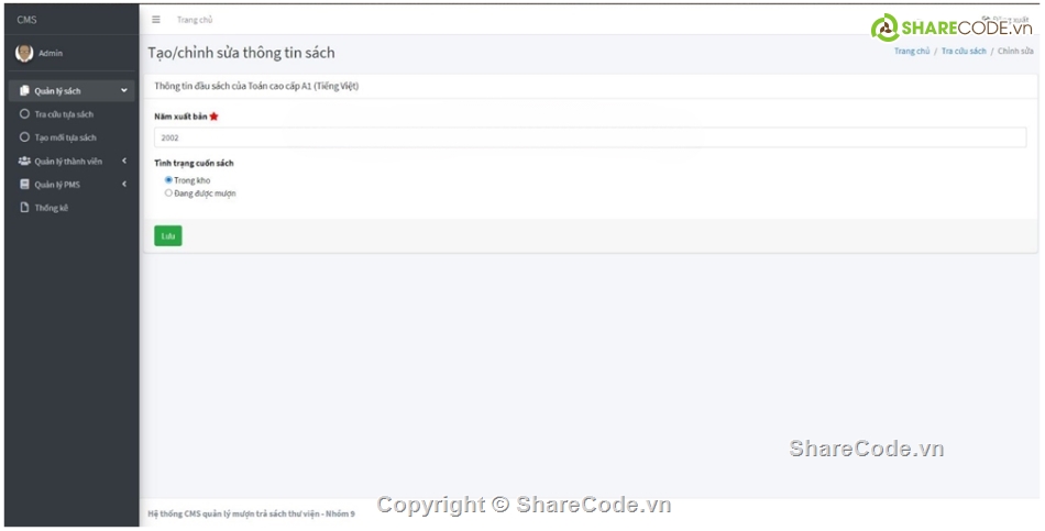 phần mềm quản lý,quản lý thư viện sách,code quản lý thư viện sách