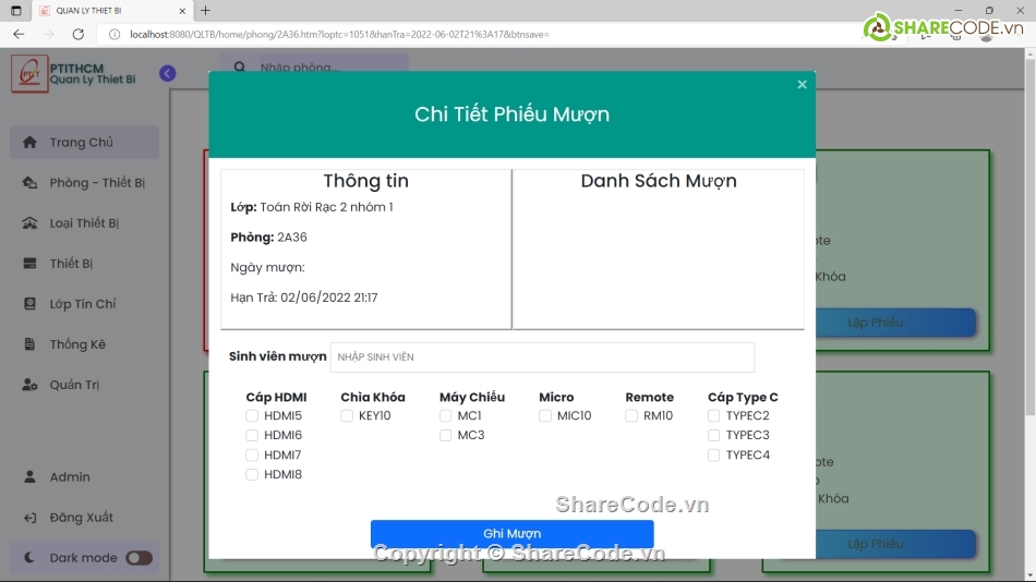 quản lý thiết bị,trường học,quản lý trường