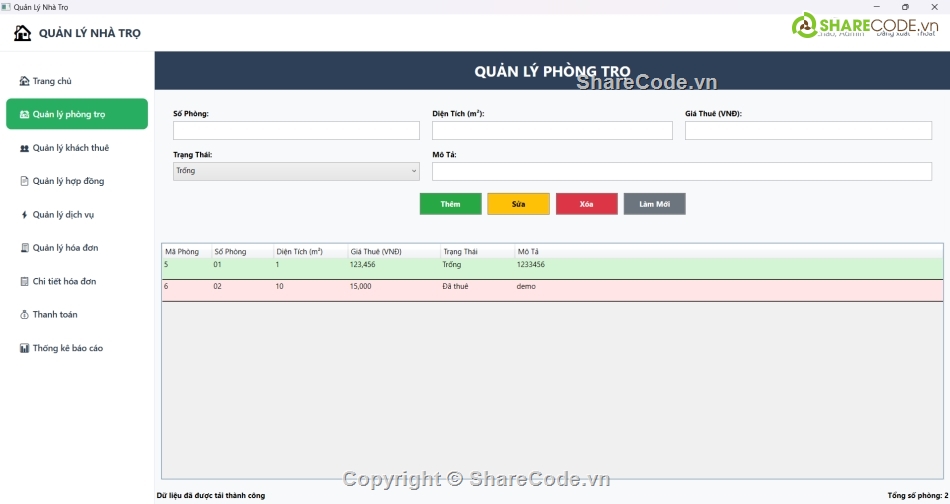 Sharecode,wpf,visual c#,lập trình c#,#PhanMemQuanLy,Phần mềm quản lý nhà trọ