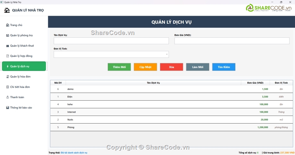 Sharecode,wpf,visual c#,lập trình c#,#PhanMemQuanLy,Phần mềm quản lý nhà trọ