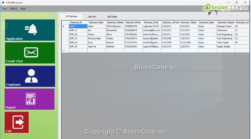 C#,quản lý nhân sự,Phần mềm quản lý nhân sự