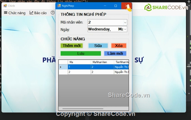 phần mền quản lý,quản lý nhân sự,winform,lập trình c#,báo cáo đồ án