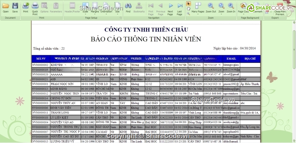 quản lý nhân sự,quản lý,winform