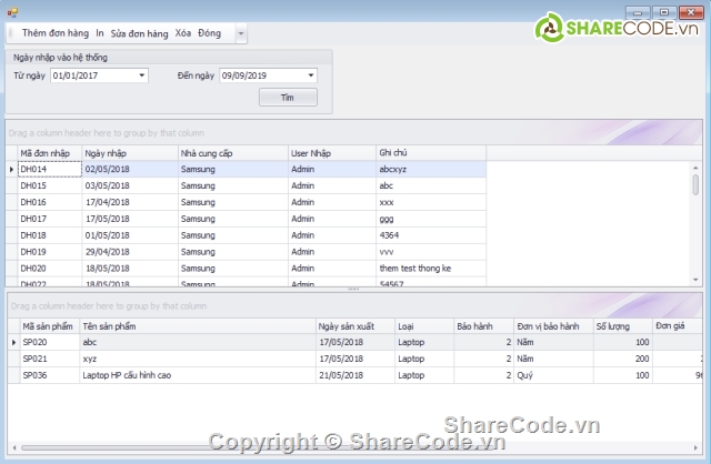 Phần mềm quản lý,quản lý nhập xuất hàng,báo cáo xuất nhập tồn,báo cáo thống kê,quản lý nhập xuất