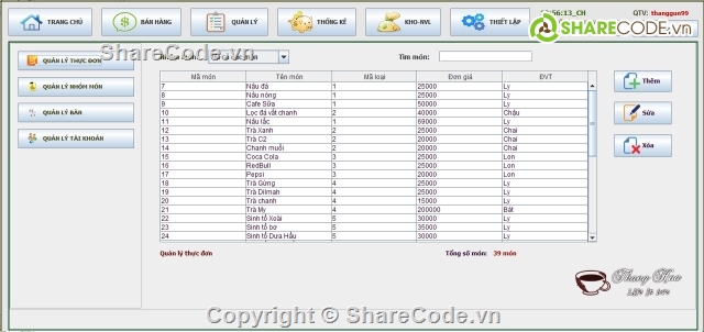 phần mềm quản lý,quản lý quán cafe,code bán hàng cafe,phan mem quan cafe,hệ thống quản lý quán cafe