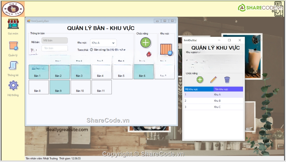 C#,quản lý,báo cáo,quán ăn,quản lý quán ăn