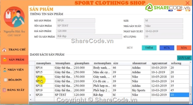 quản lý shop quần áo,shop quần áo thể thao bằng c#,phần mềm quản lý shop quần áo,quản lý shop quần áo thể thao