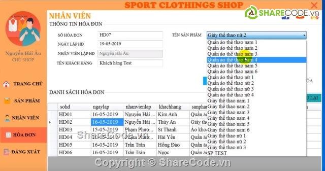 quản lý shop quần áo,shop quần áo thể thao bằng c#,phần mềm quản lý shop quần áo,quản lý shop quần áo thể thao