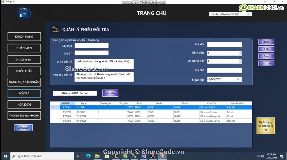 shop thời trang,C#,SQL SERVER,quản lý,SQL