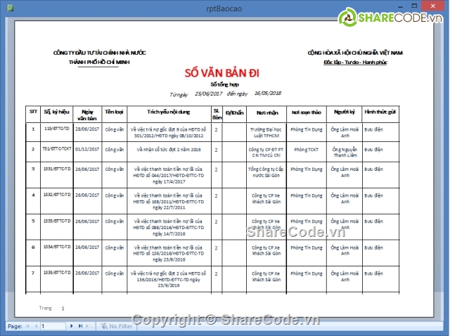 Quản lý văn bản,Quản lý công văn,Quản lý hồ sơ,Access,Đề tài Quản lý bằng Access