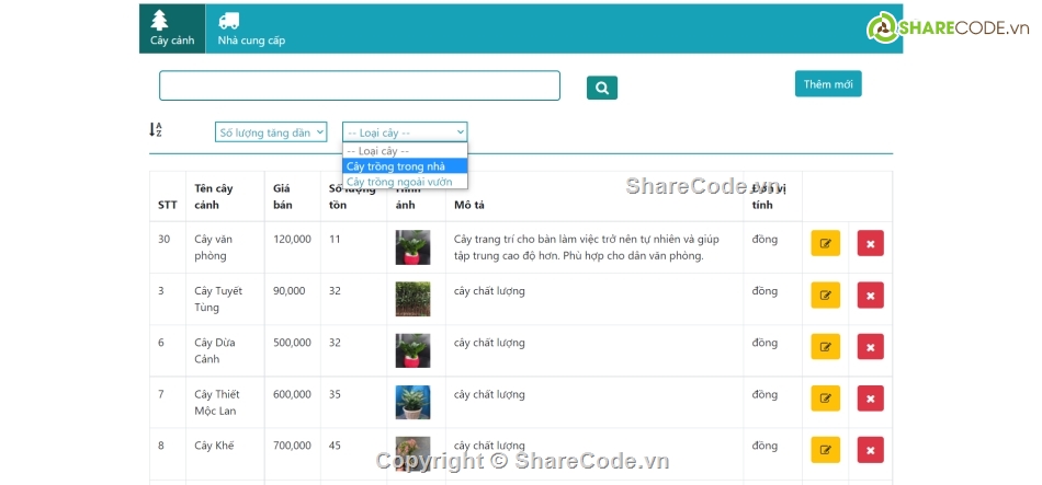quản lý xuất nhập kho,cây cảnh,kho,website quản lý kho,warehouse management,Java
