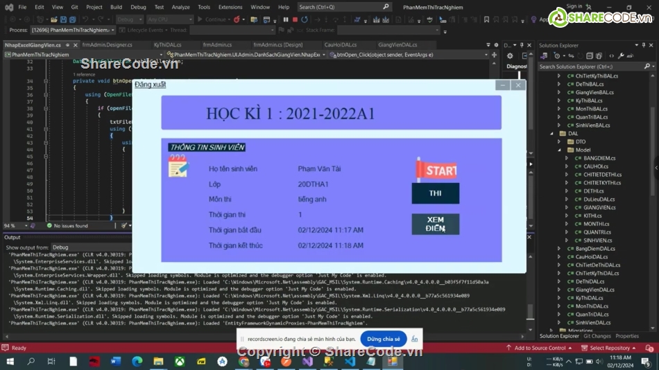 Phần mềm trắc nghiệm,phần mềm thi trắc nghiệm,Code thi trắc nghiệm,đề thi trắc nghiệm,web thi trắc nghiệm,winform c#