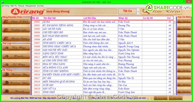 Quản lý Karaoke,karaoke list,java karaoke,quản lý bài hát,chương trình hát karaoke,quản lý list bài hát