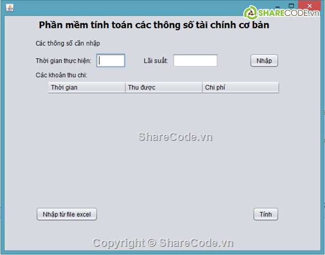 kinh tế công nghệ phần mềm,phần mềm tính toán,thông số tài chính,Kinh tế công nghệ