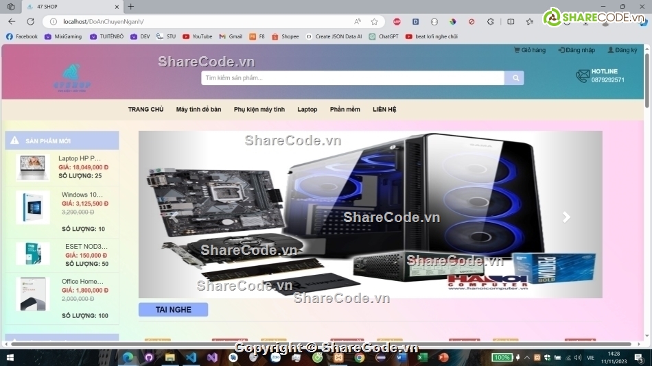 Source code bán Laptop - PC & phụ kiện,Source code bán Laptop - PC,code bán Laptop - PC & phụ kiện,đồ án tốt nghiệp