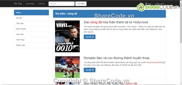 website đẹp,Laravel,code web,đồ án web php,web tin tuc bong da,web tin tuc