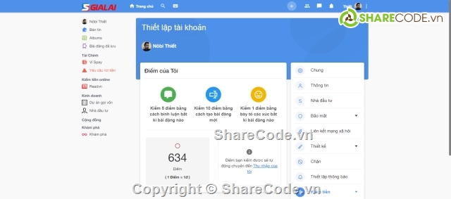 mạng xã hội việt nam,share code mạng xã hội,code sgialai,công ty sgialai,thiết kế web sgialai,bán code mạng xã hội php