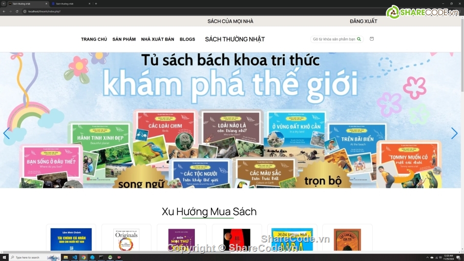 web php,php mysql,Website bán hàng,code web bán sách,share code web bán sách,Đồ án web PHP