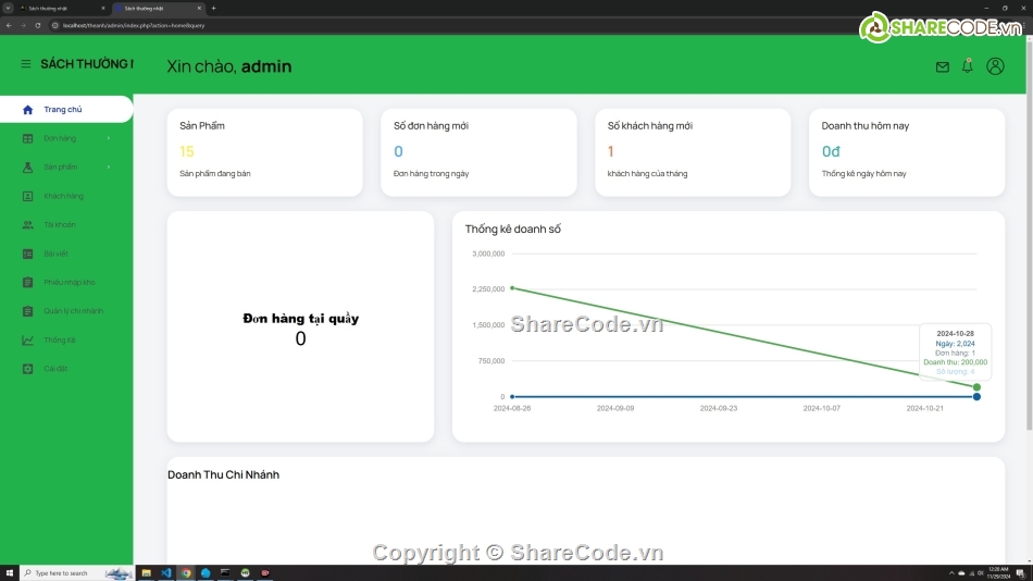 web php,php mysql,Website bán hàng,code web bán sách,share code web bán sách,Đồ án web PHP