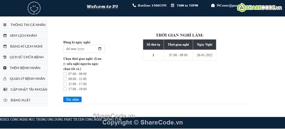 Hệ thống phòng khám,website đăng ký khám bệnh,Code phòng khám PHP,Code web phòng khám PHP