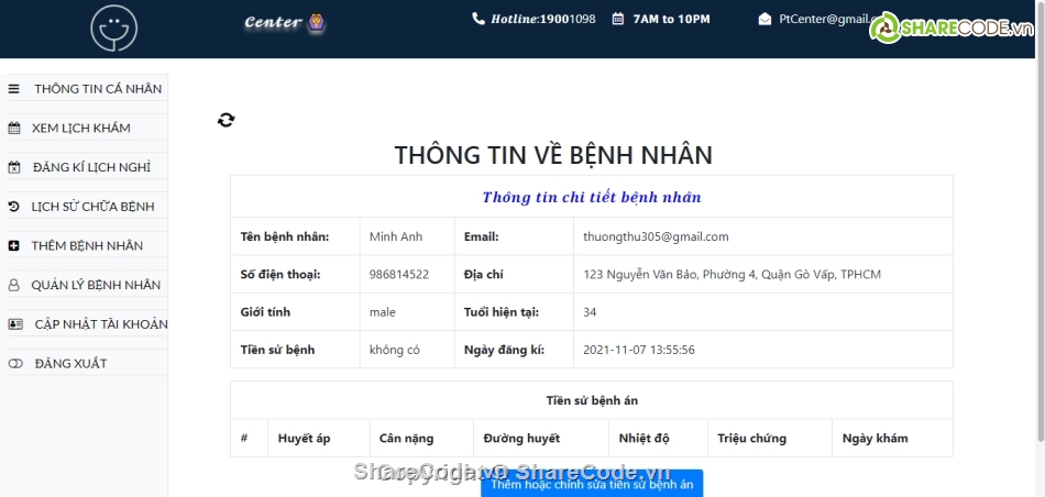 Hệ thống phòng khám,website đăng ký khám bệnh,Code phòng khám PHP,Code web phòng khám PHP