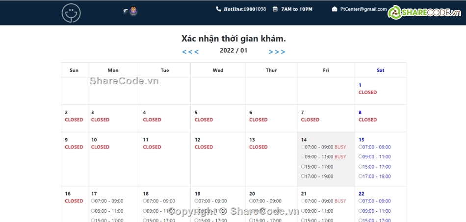 Hệ thống phòng khám,website đăng ký khám bệnh,Code phòng khám PHP,Code web phòng khám PHP