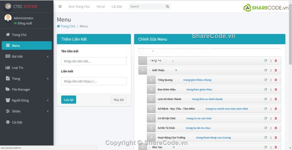 trường học,cổng thông tin trường học,giao diện,Laravel