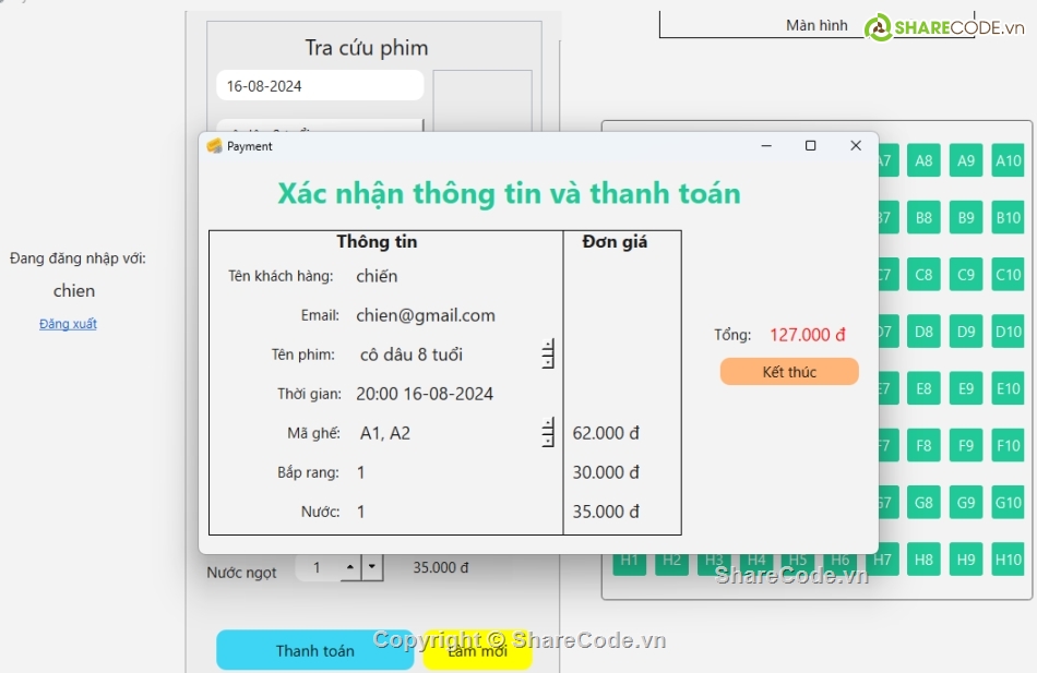 ứng dụng python,quản lý vé phim,ứng dụng quán vé,vé xem phim,quản lý,full báo cáo