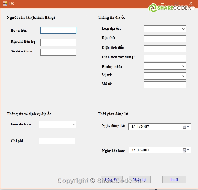 C#,Quản lí địa ốc bằng C#,Quản lý địa ốc,Quản lí địa ốc C#,Quản lí khách hàng