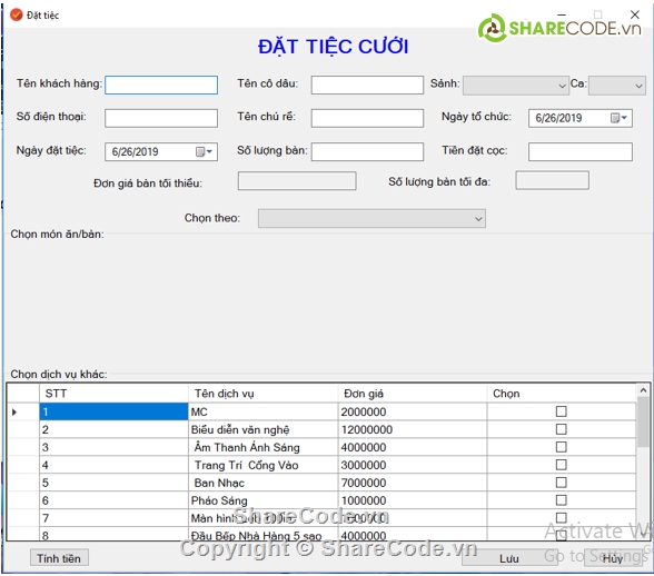 C# quản lý nhà hàng,C# quản lý tiệc cưới,quản lý nhà hàng c#,quản lý nhà hàng tiệc cưới