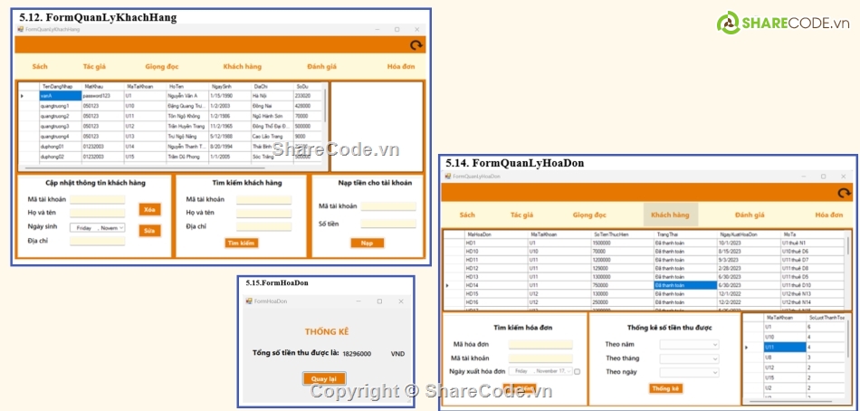 Quản Lí C#,Đồ Án Quản Lí Thư Viện,source code      database