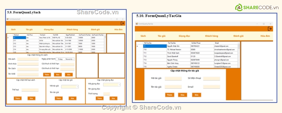 Quản Lí C#,Đồ Án Quản Lí Thư Viện,source code      database