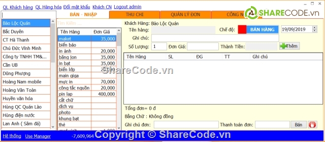 source code quản lý bán hàng c#,sqlite,datareport,Quản lý bán hàng c#